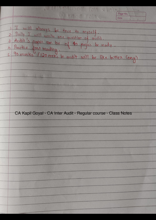 Audit chapter 1 hand written notes. Do follow for the following chapters....