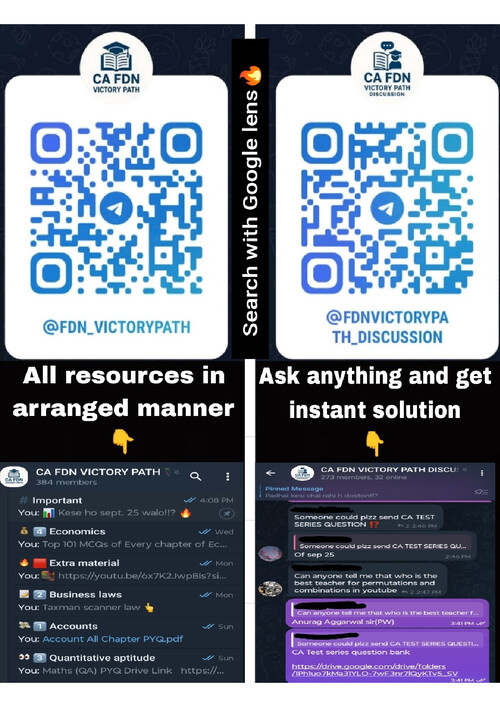 Join our channel for all resources you need to ace your preparation!!