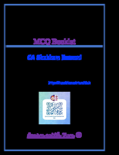 Audit MCQ booklet subham keswani sir sep 25