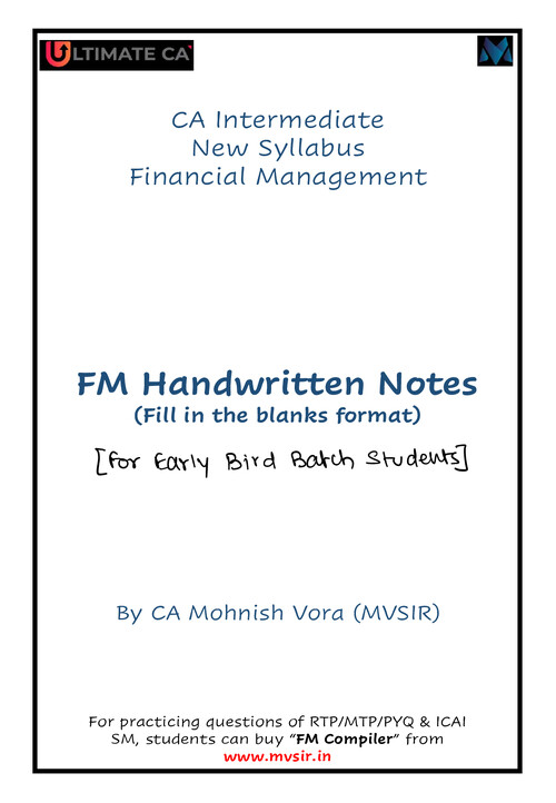 FM Handwritten notes (Only few chapters)