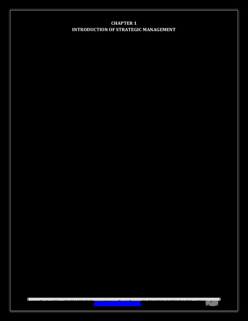 CA Inter - Strategic Management: Question Bank