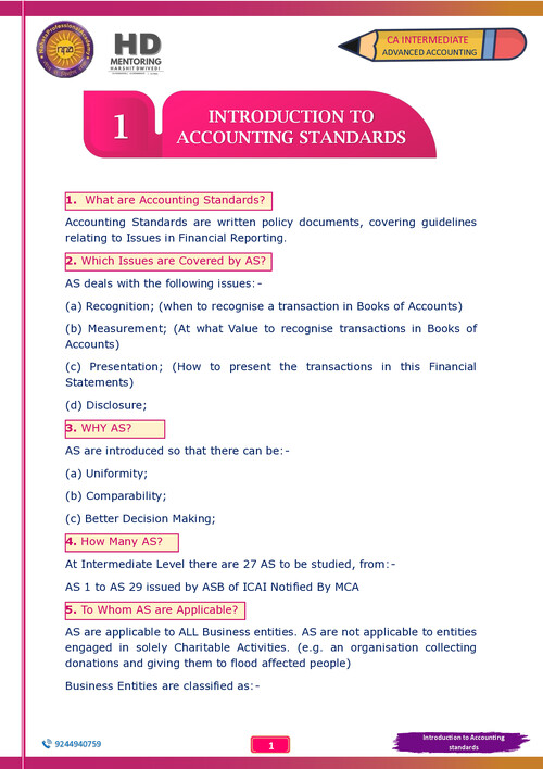 Advance accounting notes Harshit dwivedi notes 