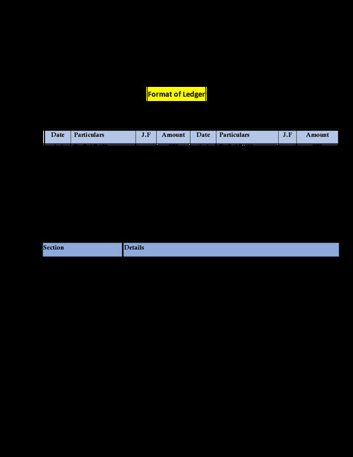 CA FOUNDATION ACCOUNTS LEDGER