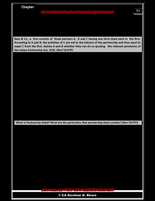 The Indian Partnerships Act, 1932

Imp questions and case study 
By CA CS darshan khare sir 