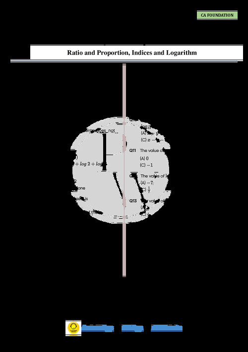 DPP Day 4: Ratio and Proportion, Indices and Logarithms