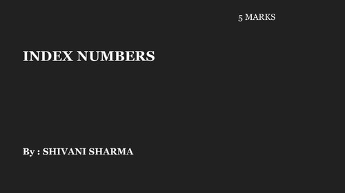Index number,notes + pratice question MCQ (5marks)