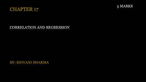 Correlation and regression notes with practice questions (5mark)
