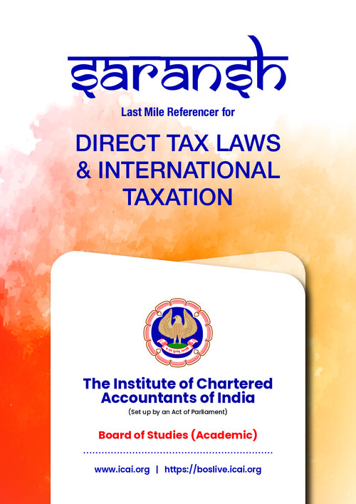 Direct Tax  full Summary Notes & Chart Book - ICAI SARANSH 