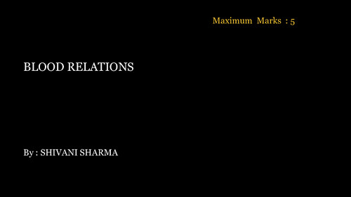 QA. LR (Blood relations )