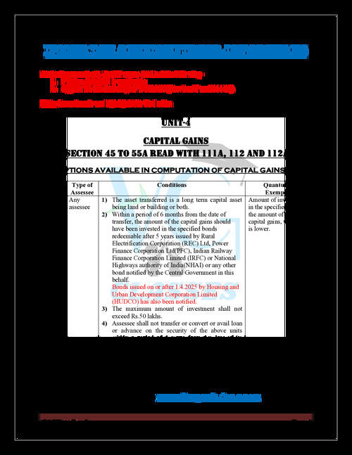 Income tax amendment for Jan 26 CA INTER