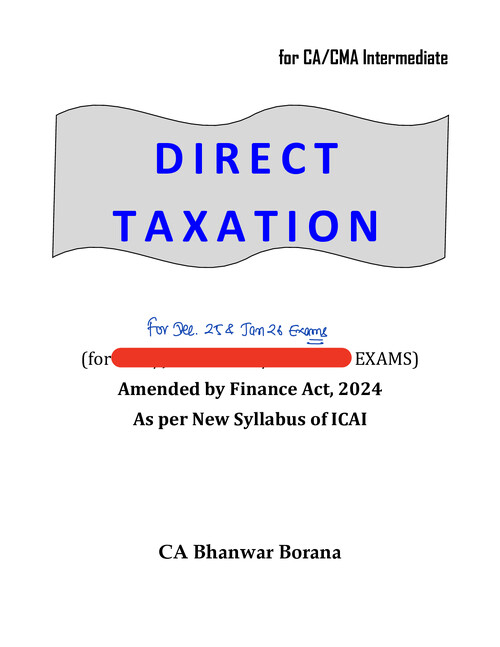 Direct tax practice question Ca inter