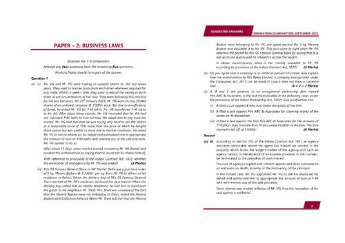 Ca foundation Law Sep 2025 Paper with answer