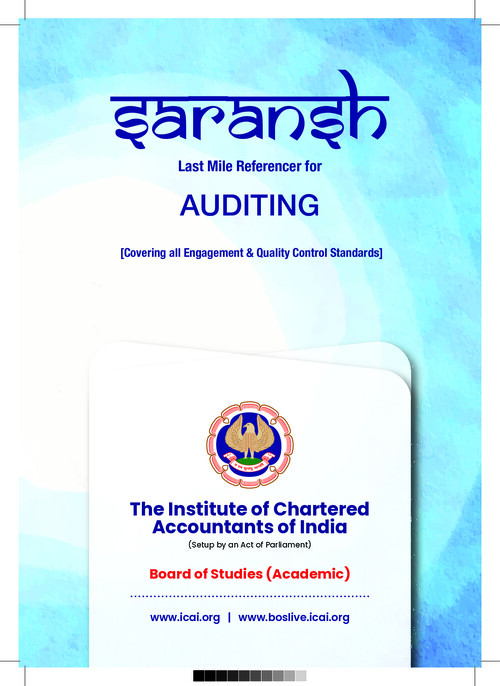 Audit Saransh - ICAI

Last minute Summary Book