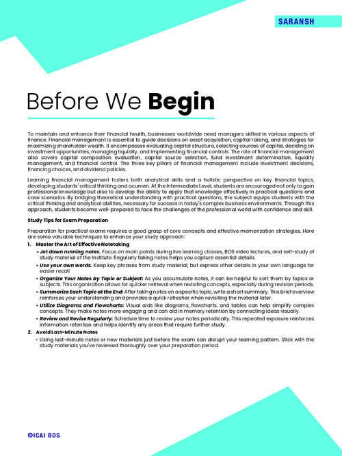 Paper -6A ICAI SARANSH CA INTER