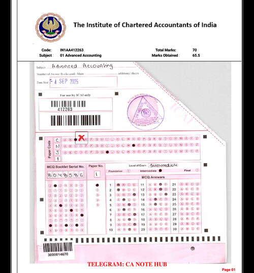 AIR HOLDER'S CERTIFIED COPIES
CERTIFIED COPIES OF AIR 1 — NEHA KHANWANI FOR SEPTEMBER, 2025 - Paper 1 Advance Accounting 