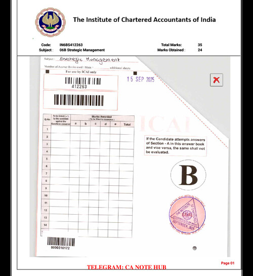 CA INTERMEDIATE
AIR HOLDER'S CERTIFIED COPIES
CERTIFIED COPIES OF AIR 1 — NEHA KHANWANI FOR SEPTEMBER, 2025
Paper 6B SM