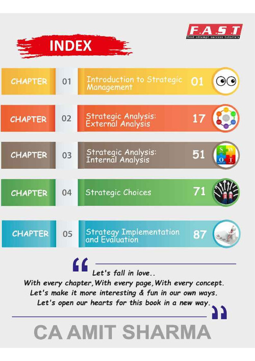 CA INTERMEDIATE

STRATEGIC MANAGEMENT [SM]

HANDWRITTEN CONCEPT BOOK BY CA AMIT SHARMA FOR JANUARY, 2026 AND ONWARDS ATTEMPTS
