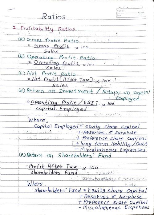 Ratios handwritten notes
it contains every topic
