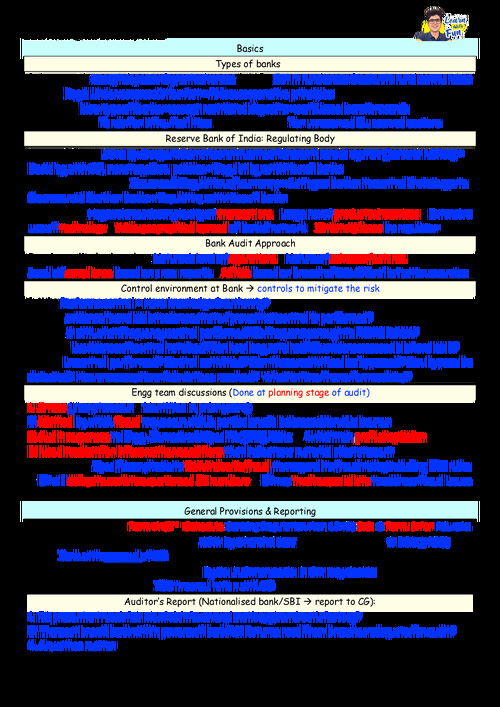 Bank audit quick summary notes by Shubam Keswani sir 
