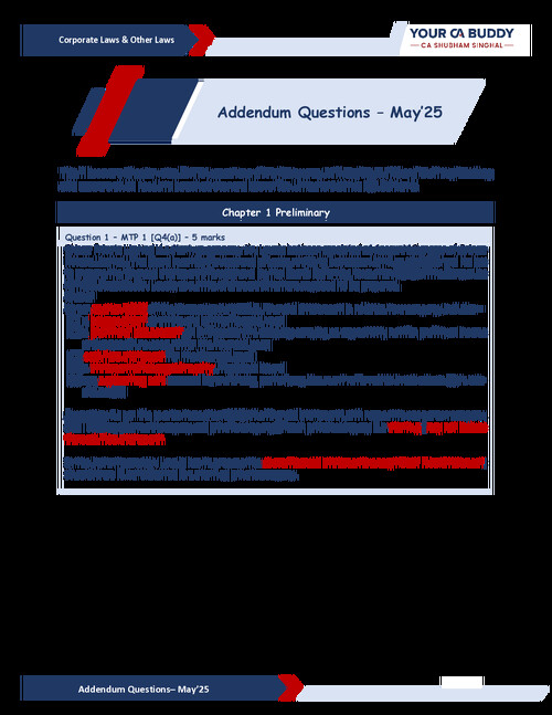 Addendum question 
Ca inter law
Relevant for may 26 