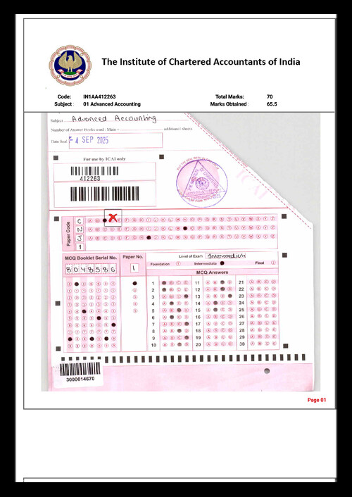 Advanced Accounting - Certified Copies 
AIR 1 from Sep 25 Attempt 
