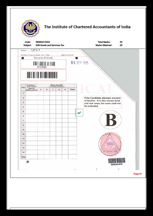 GST - Certified Copies 
AIR 1 from Sep 25 Attempt 