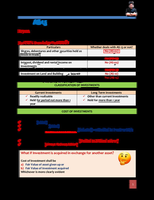 AS-13 Accounting for Investment by CA Rishabh Sir (VCGurukul)