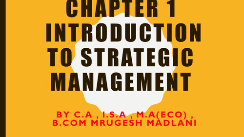 Introduction to SM Notes - CA Mrugesh Madlani 
Chart Book & Revision Notes 