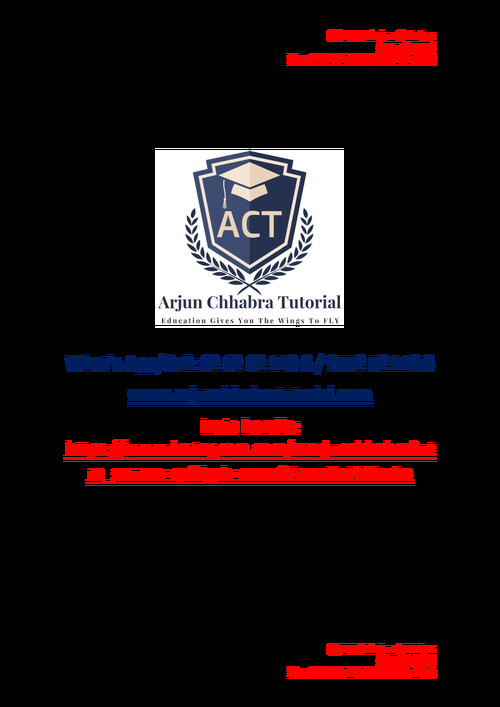 Revision Notes - Business Laws - Arjun Chhabra Sir
