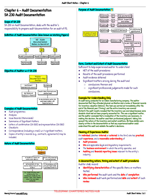 Audit Chp 6 short notes by Neeraj Arora.