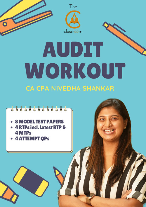 Audit Workout Book - Nivedha maam 
Best Audit Question Bank based on the recent PYQ, MTP & RTP !