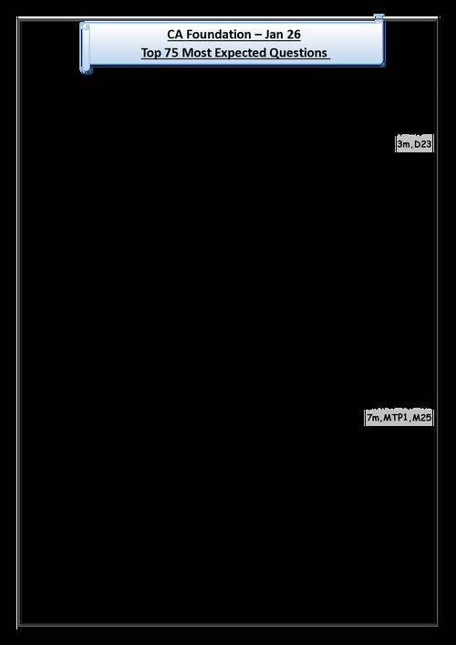 Most important 75 question law. 