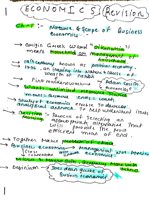 Revision handwritten notes 