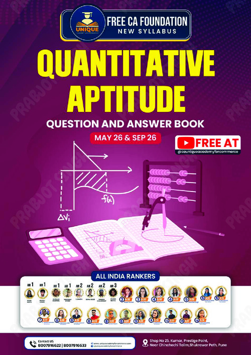 CA FOUNDATION QUANTITATIVE APTITUDE 