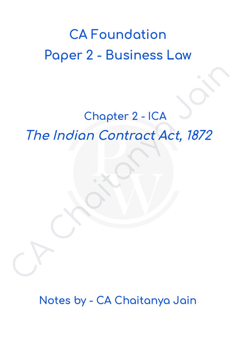 Indian Contract Act (unit 3)


By pw's  Ca Chaitanya Jain 