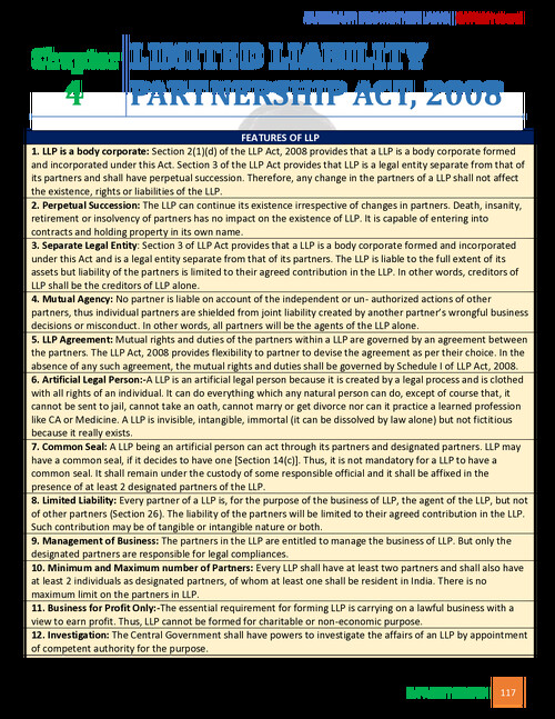 LLP summary book by CA Ankit Oberoi sir.