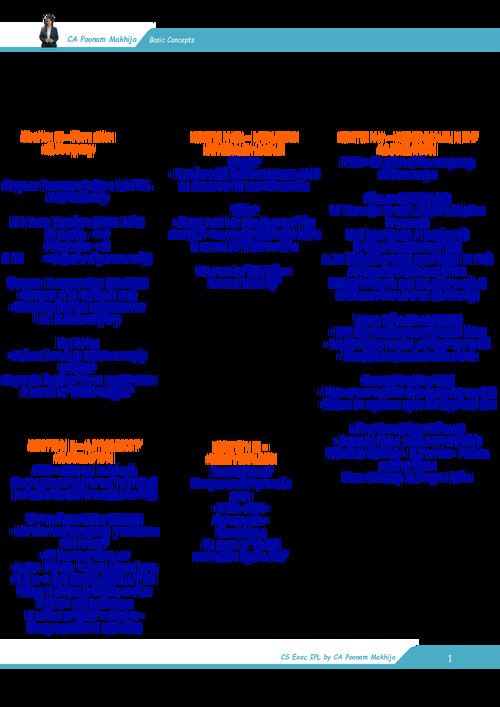 CA inter Law Jan 26 Chart notes chapter 2nd  CA Poonam Makhija Mam 