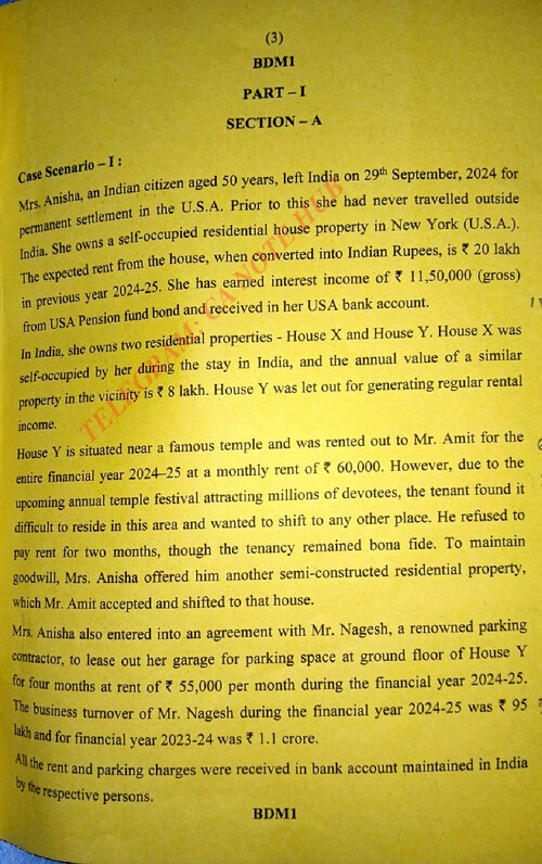 Taxation question paper Jan 26.