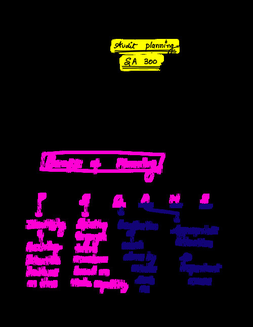 Audit chapter 2 audit planning SA 300 handwritten notes by CA Deepika Rathi ma'am for Jan 26.