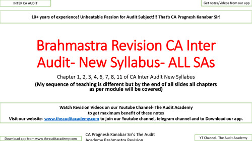 Pragnesh Kanabar E-book audit SA notes.