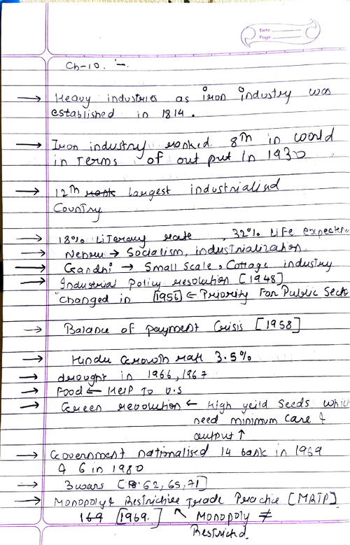 Economics ch 10 handwritten notes 

Module + summary + MCQS covered