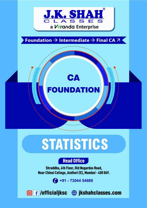 QA Statistics Concept + Question practice Book by J K Shah 