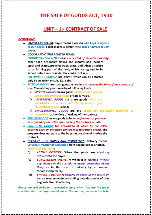 Business law SOGA notes
