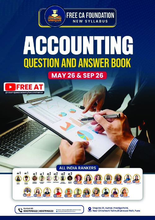CA FOUNDATION 
Accounting Question Bank 
For upcoming exams 