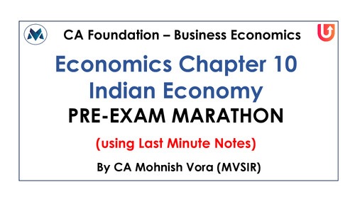 CA FOUNDATION BUSINESS ECONOMICS 
CHAPTER 10 INDIAN ECONOMY BY MVSIR