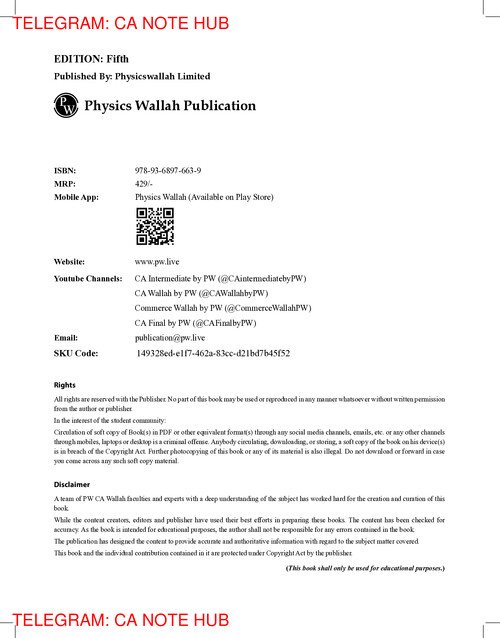 CA Inter 
Advance Accounting 
Latest Question Bank 
By CA Nitin Goel ( PW )