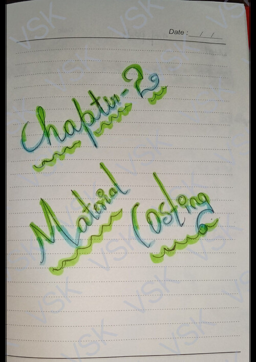 Costing Material  Formula Notes