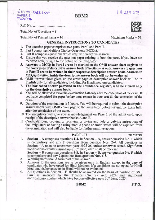 Jan 26 taxation paper