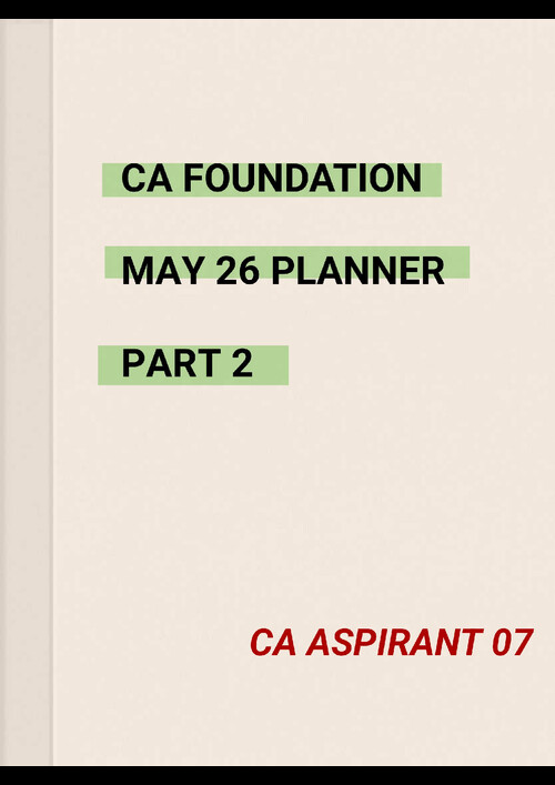 Accounting May 2026 syllabus completion planner part 2, let's prepare smartly.....