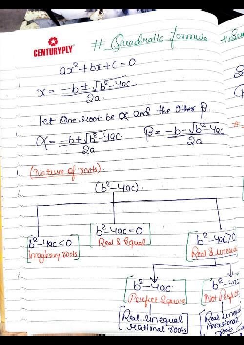 Handwritten formula notes by Shivani Sharma 